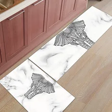 Африка Индийский Слон 2 шт. дверные коврики для входного пути аксессуары для ванной набор грязи мусор Траппер площади бегунов