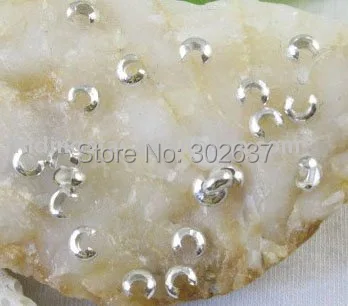 

FREE SHIPPING 1000PCS silver plated crimp beads covers 3mm M3051