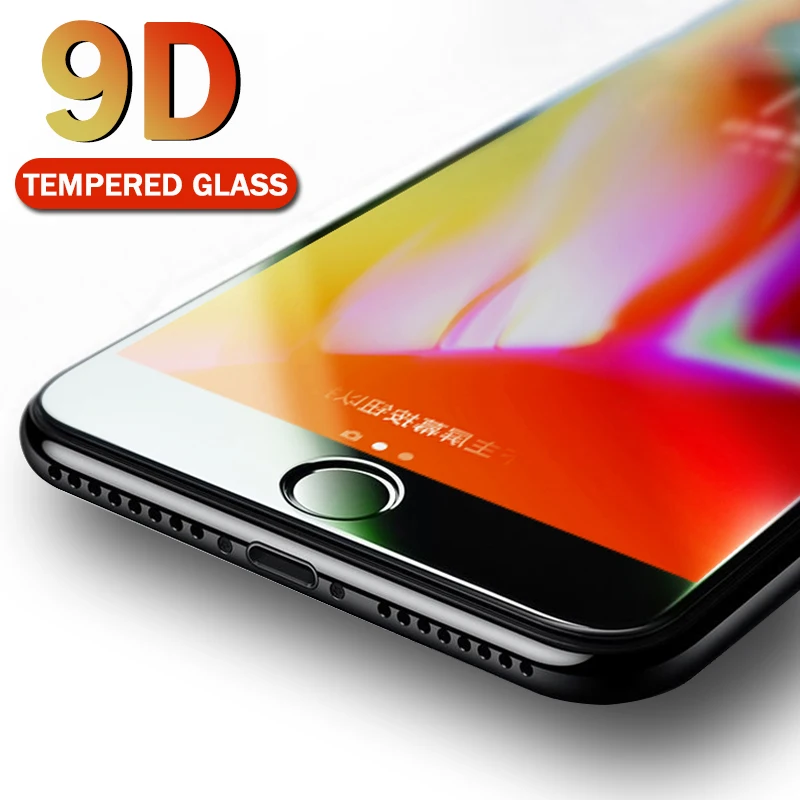Koop ZNP 9D Beschermende Glas voor iPhone 7 Screen Protector iPhone 8 X Xr Xs Max Gehard Glas op Voor iPhone 5 6 6 s 7 8 Plus Glas