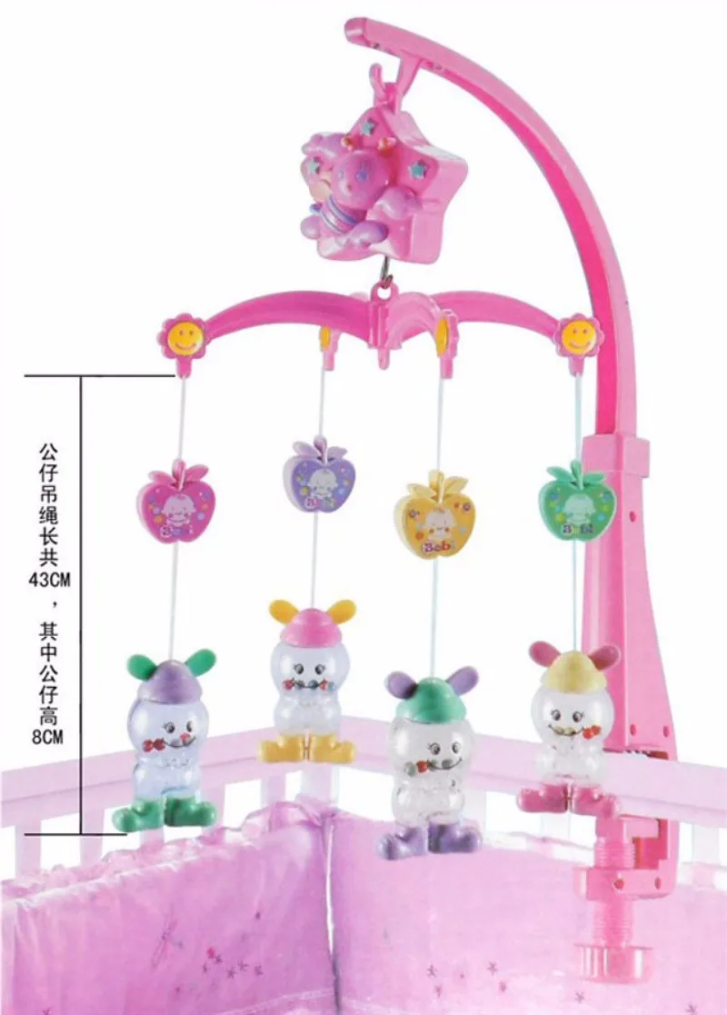 

FREE SHIPPING Baby Toys for 0-12 Months Hand Bed Crib Musical Hanging Rotate Bell Ring Rattle Mobile WJ037