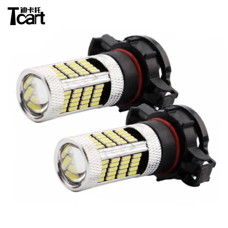 Светодиодные лампы Tcart H16 2 шт. 12 В 19 Вт супер белое основание для фар автомобиля 6000K