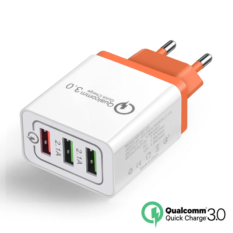 

Universal 18W USB Charger Quick Charge QC3.0 2.0 Travel Wall Fast Charging EU Plug Mobile Phone Charge For iPhone Samsung Xiaomi