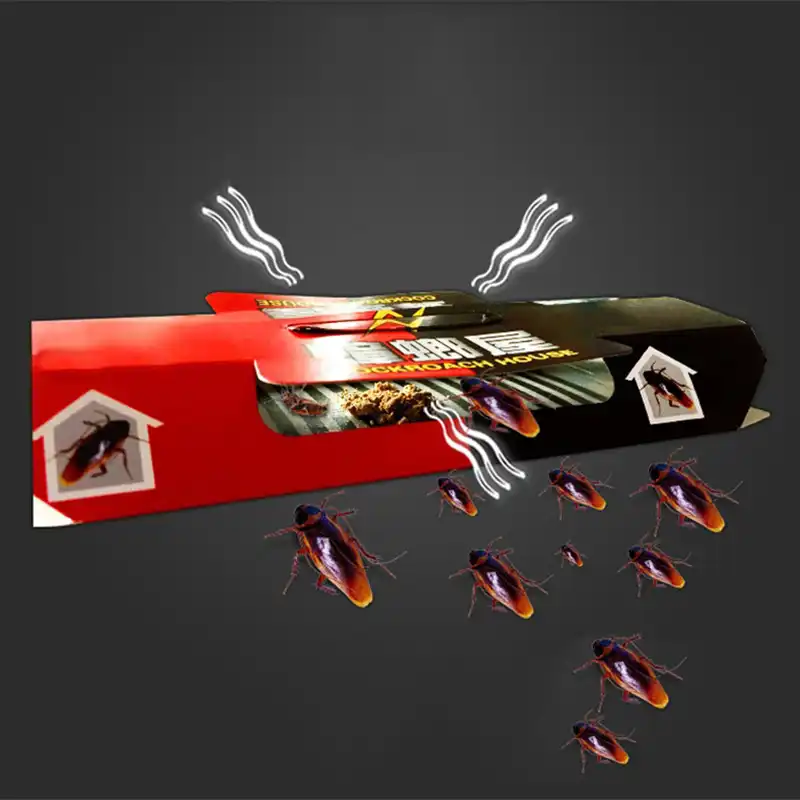 Zocdou 1 peça barata armadilha pitfall casa assassino inseto net isca pegar cola casa controle de pragas barata besouro preto