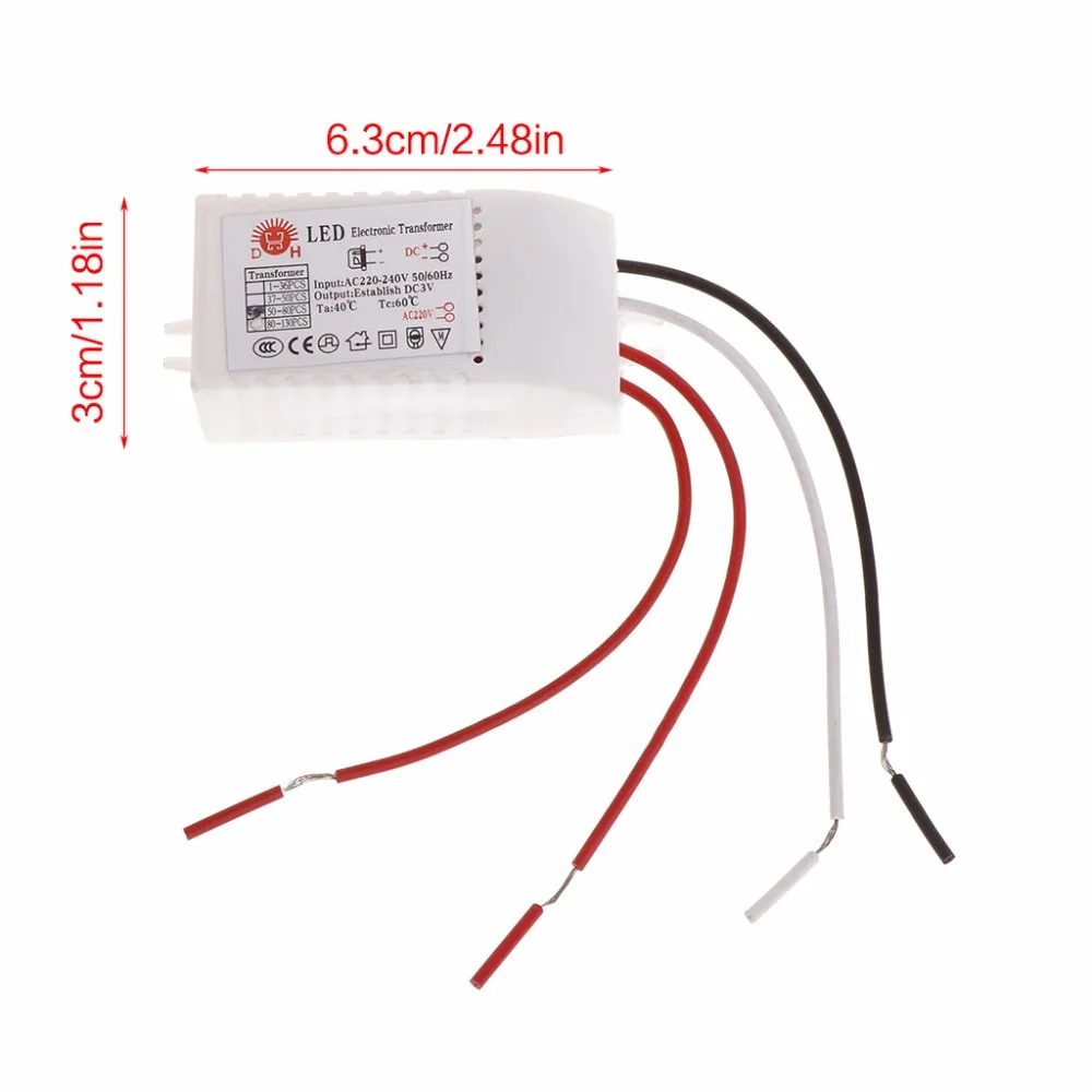 Электронный трансформатор переменного тока 220-240 в драйвер для шнура 50-80 шт. Светодиодный источник питания JUL04