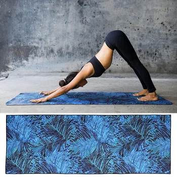 

New Issue Blue 180*63cm Retro Yoga Mat Towel No Slip Gym Exercise Pilates Portable Training Cover Blanket Soft Towel with bag