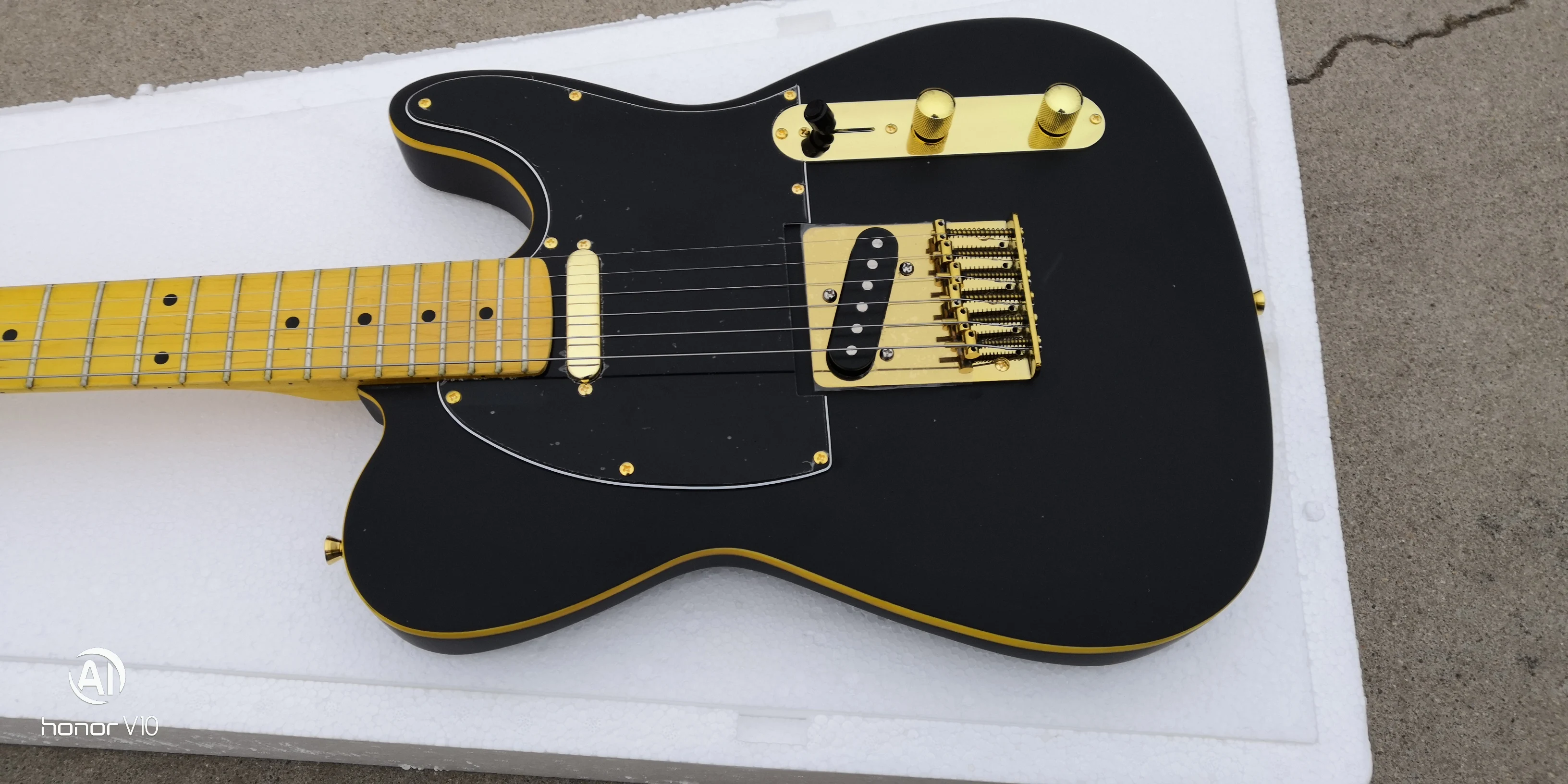 

Satin black golden hardware tl electric guitar