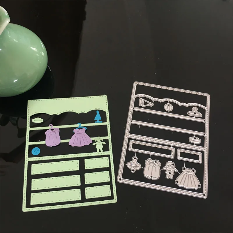 

Wardrobe pattern clothes metal cutting dies for DIY handmade scrapbooking stamps photo album paper card craft dies
