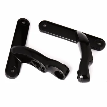 

Gloss Black Auxiliary Lighting Brackets Kit Harley Street Glide FLHX Road King FLHR 1996-13 14 15 16
