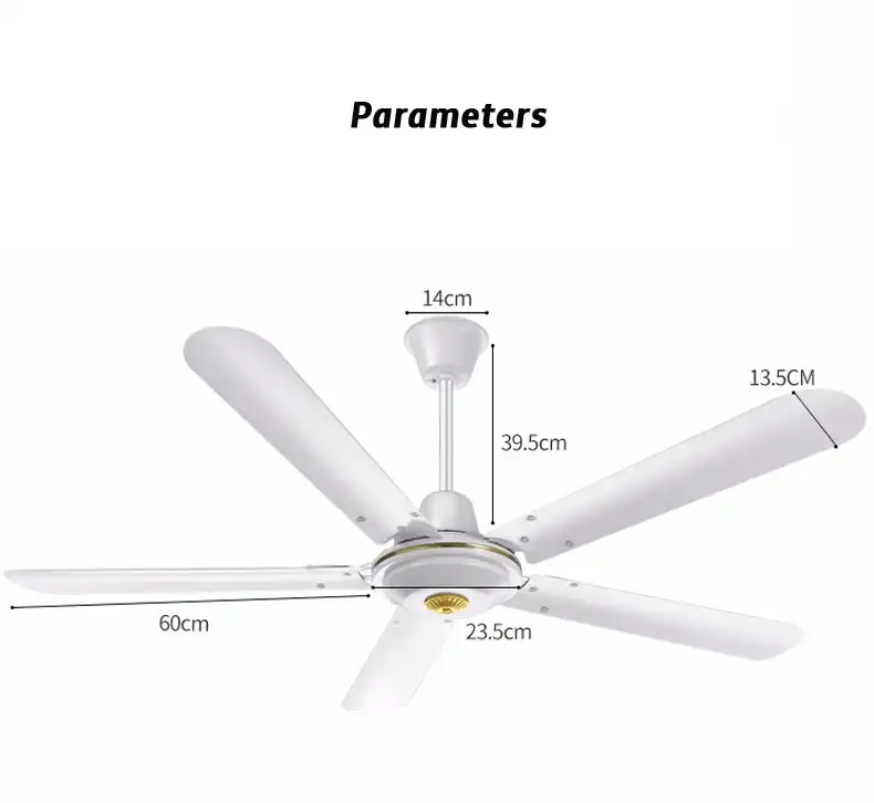 56 In Natural Iron Ceiling Fan Close Mount Ceiling Fan With 5