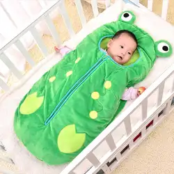 Kawiii детский спальный мешок с лягушкой, пеленание, обертывание, одеяло для новорожденных, анти-ногами, холодное, летнее одеяло, мультяшный