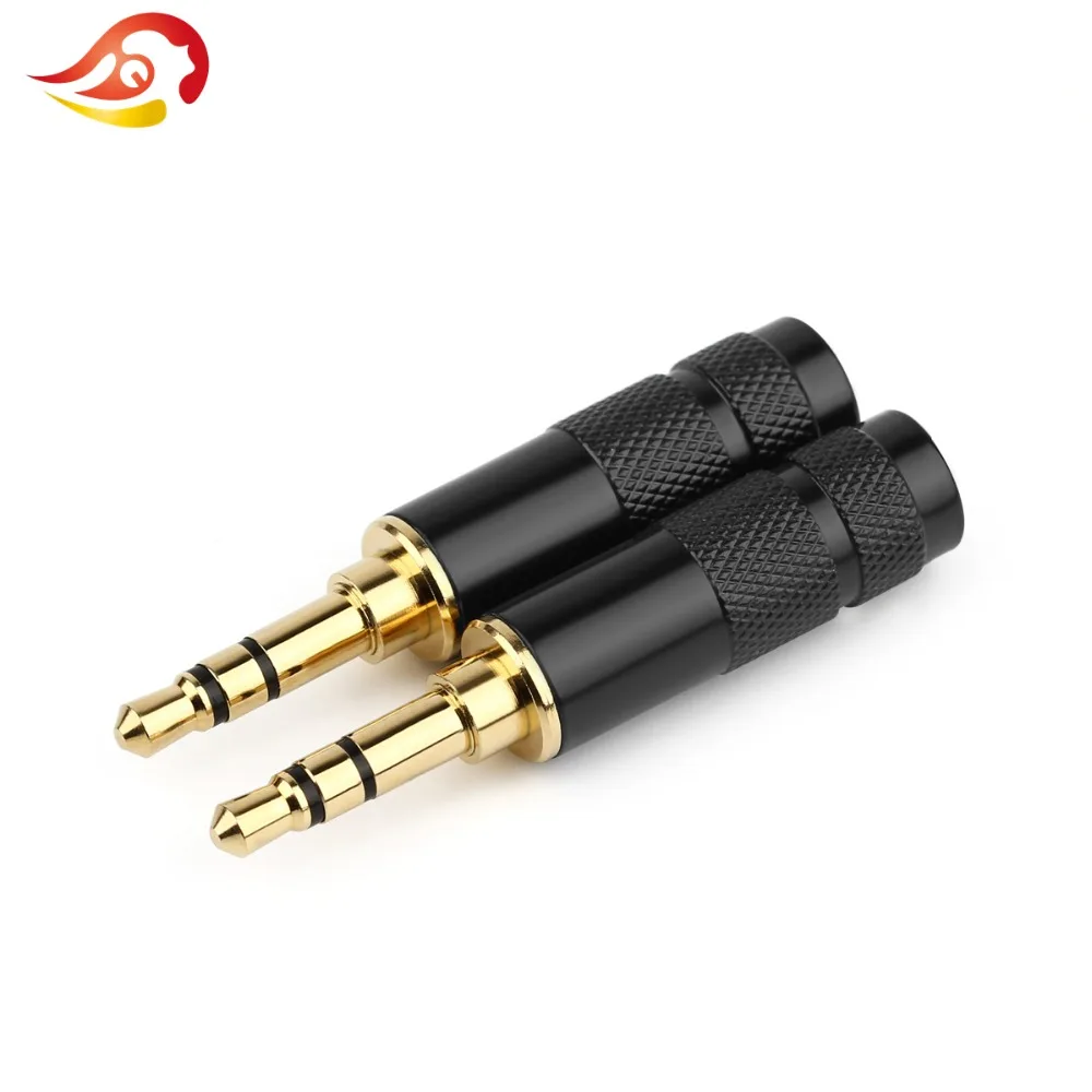 QYFANG 3,5 мм 3/4 полюсов разъем для наушников Прямой аудио разъем для наушников 6,0 мм стерео адаптер позолоченный мужской разъем для припоя