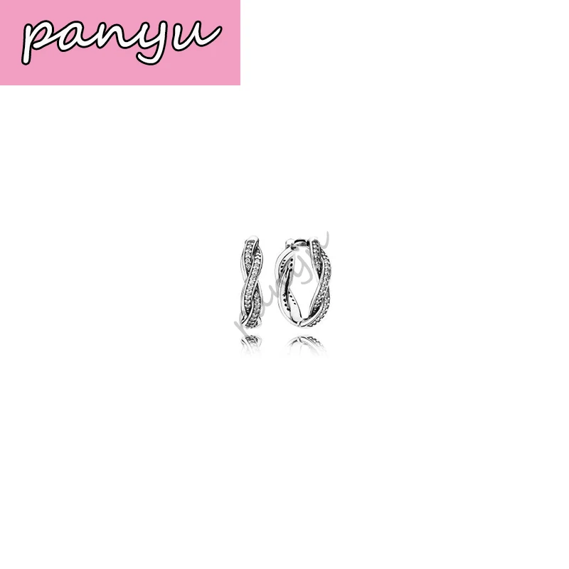 PAN Ear Nails Серебро 925 капли воды полые любящие ушные ногти подходят для Дня Святого Валентина DIY Серьги очаровательные ювелирные изделия - Окраска металла: 10