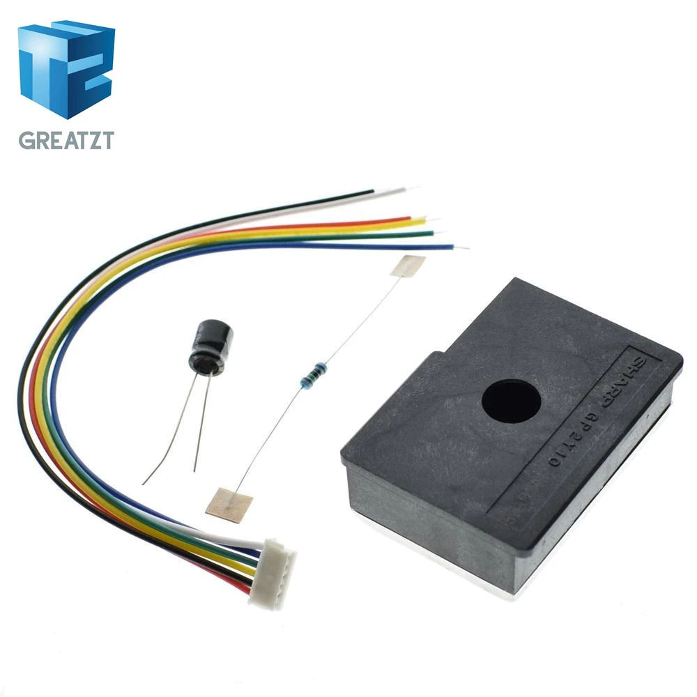 1 PCS GP2Y1014AU0F Capteur de poussi/ère Optique Compact Compatible GP2Y1010AU0F GP2Y1010AUOF Capteur de Particules de fum/ée avec c/âble