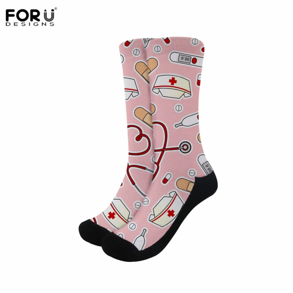 FORUDESIGNS/женские осенне зимние длинные чулки для кормящих детей стетоскоп с