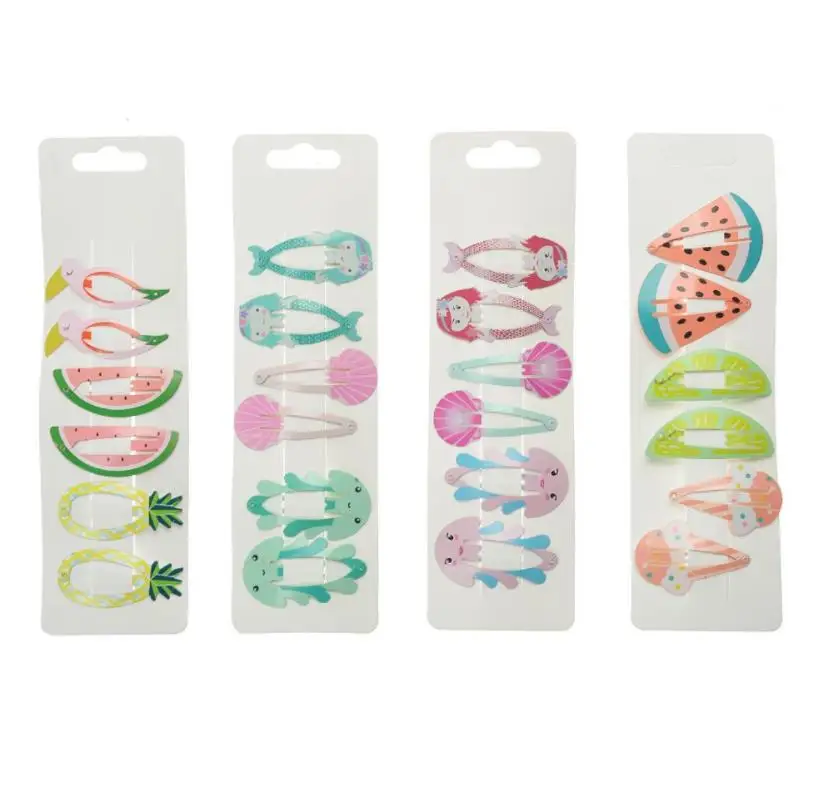 

6pcs/set Cute Girls Baby Kids Children Hair Accessories Children Gift Hair Accessories Snap Clips Hairpins headdress headwear J2