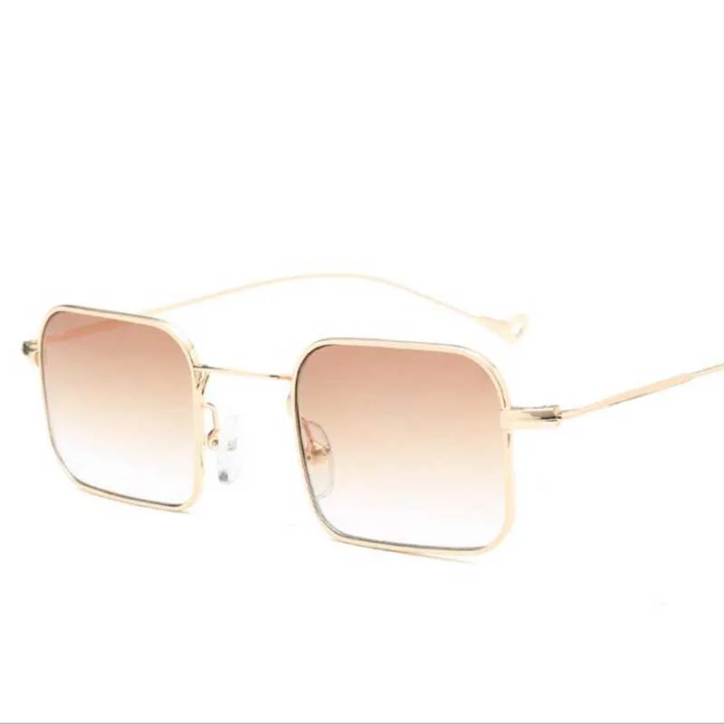 

2019 Retro Square Sunglasses women Brand Designer Gradient Sunglasses men Clear Lens Shades Small Sunglasses Las gafas de sol