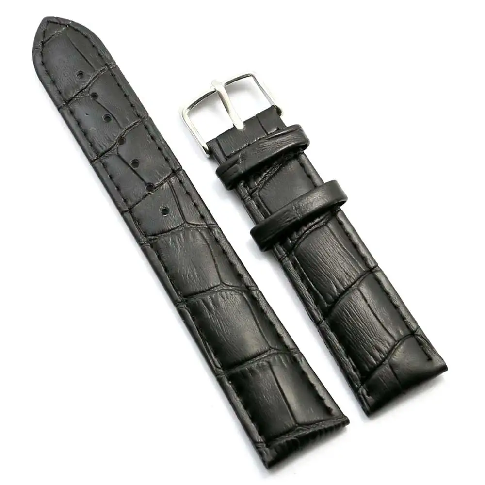 

Black/Brown Leather Watchband 18/20/22/24/26mm Pin Buckle Watch Strap for Men Women Watches Replacement Bracelet