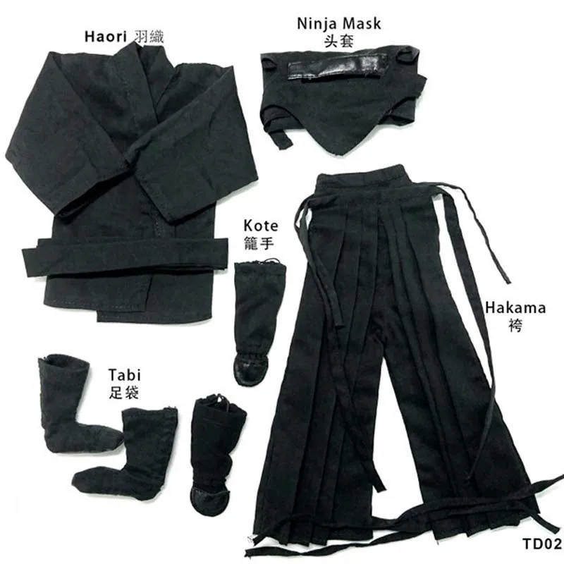 Mnotht 1:6 масштаб костюм ниндзя японское Самурайское Кимоно Одежда Haori Kote Tabi Hakama