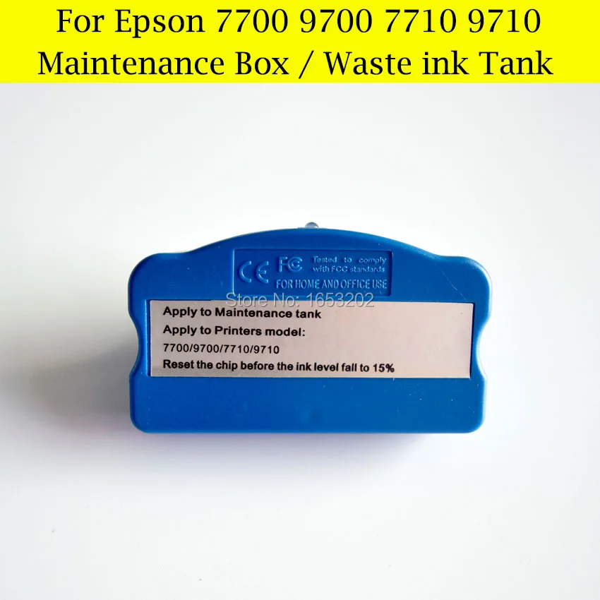

1 PC Maintenance BOX Tank Chip Resetter For Epson 7700 9700 7710 9710 Printer Waste ink Tank