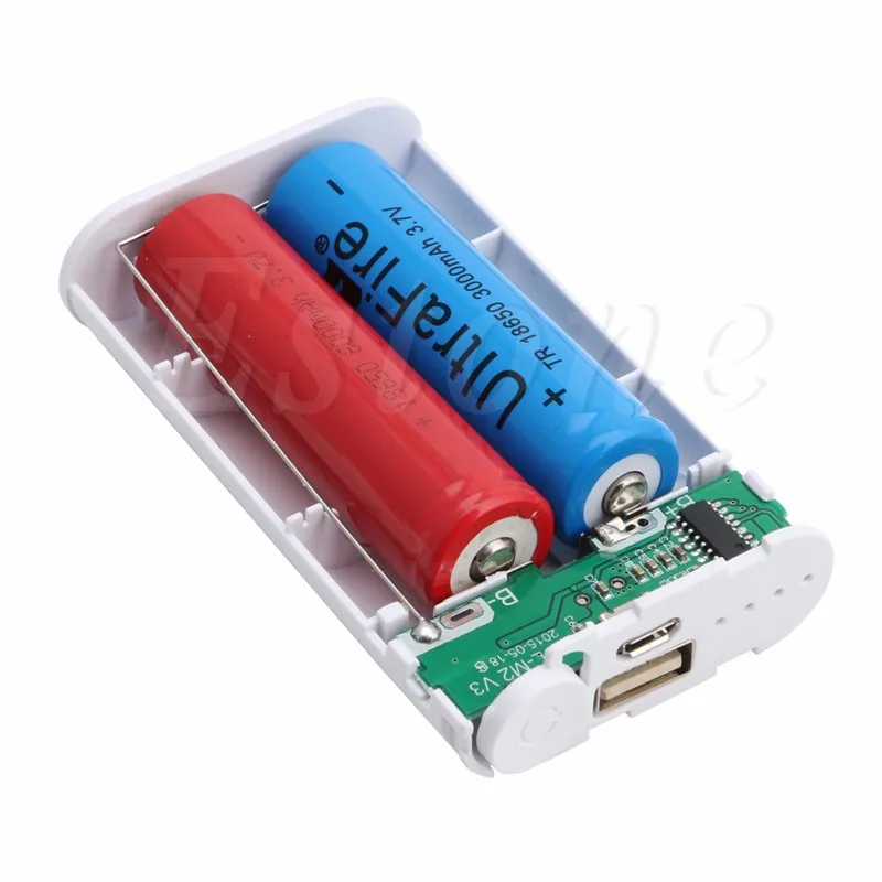  OOTDTY 5200 mAh 5 V USB Power Bank Fall Kit 2x18650 Batterie Ladegerät DIY Box Für Telefon GPS