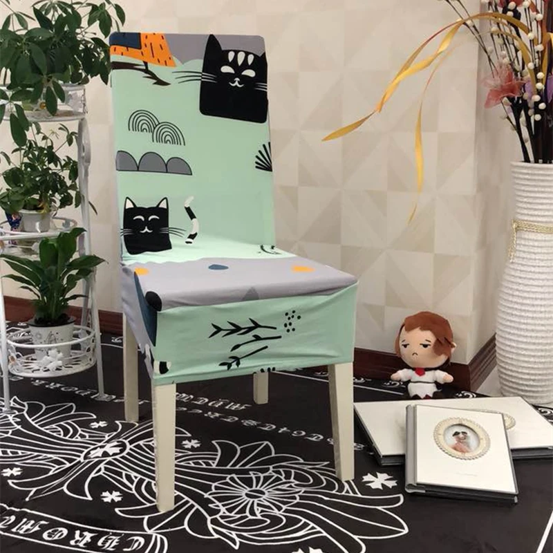 

Latest Style Polyester Fabrics Printing Comfortable Cheap Spandex Stretch Universal Chair Cover
