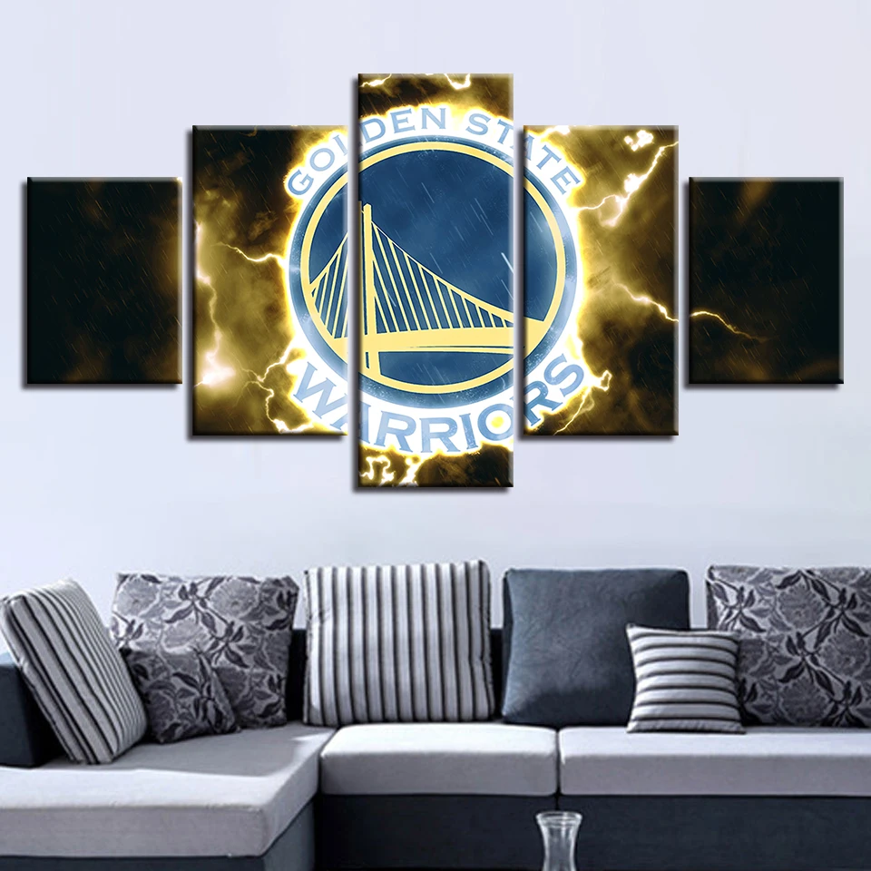 Modern Prints Home Decoration HD Wall 5 Piece Basketball Sport Canvas Painting Pop Art Modular