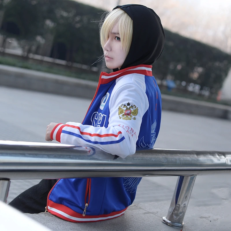 Новый аниме Yuri на искусственном пальто куртка полный комплект костюмы для