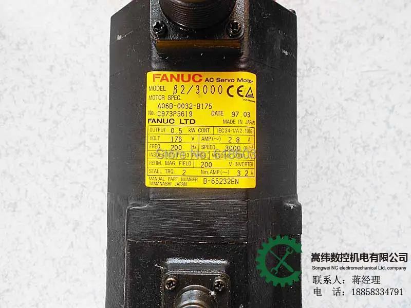 

FANUC ac SERVO MOTOR A06B-0032-B177