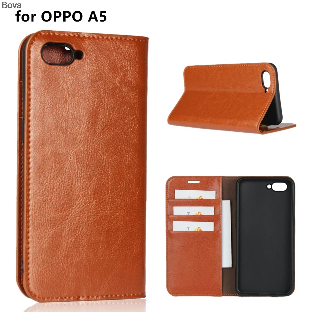 Deluxe Wallet Case for OPPO A5 6.2 inches Flip Cover Phone Bags premium