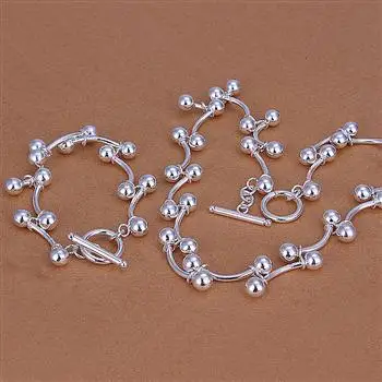 

Wholesale fashion jewelry Set, 925 Silver Necklace and Bracelet . Nice Jewelry. Good Quality S0236