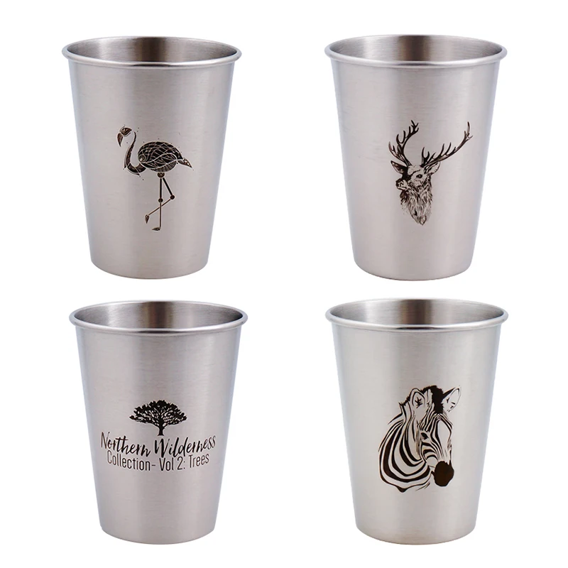 Creative Simple Stainless Steel Juice Beer Water Mug Unbreakable