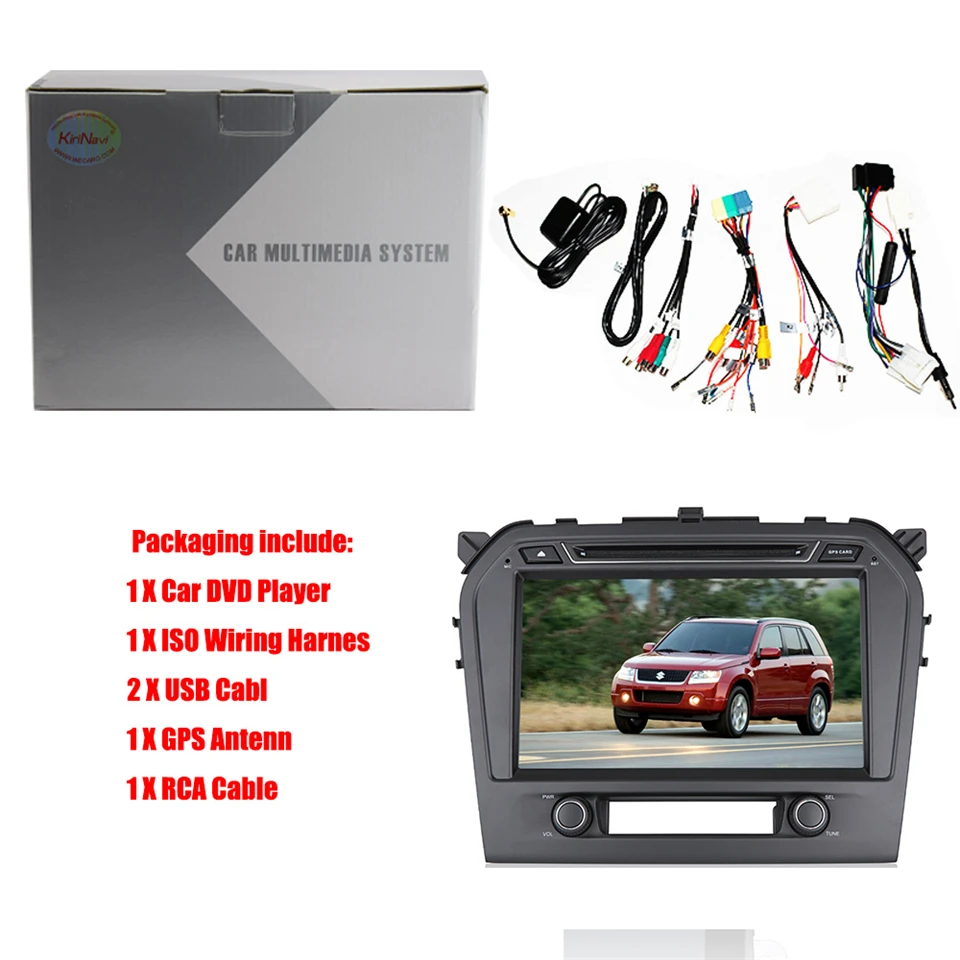 Cheap KiriNavi Octa core 4G LET android 7 car radio for Suzuki Grand Vitara dvd gps 2015 - 2017 support 4K Video 4G 5