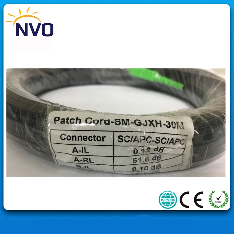 

30M 1core FTTH Outdoor Fiber Optic Drop Cable Patch Cord FC/UPC to SC/UPC LSZH Simplex GJYXCH Fiber Optic Jumper