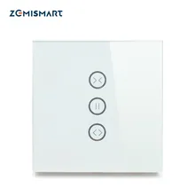 EU type Curtain Wall Switch WiFi Control via APP or Voice Control by Alexa Google Home AC110 to 240V Suit for Roller Shutter