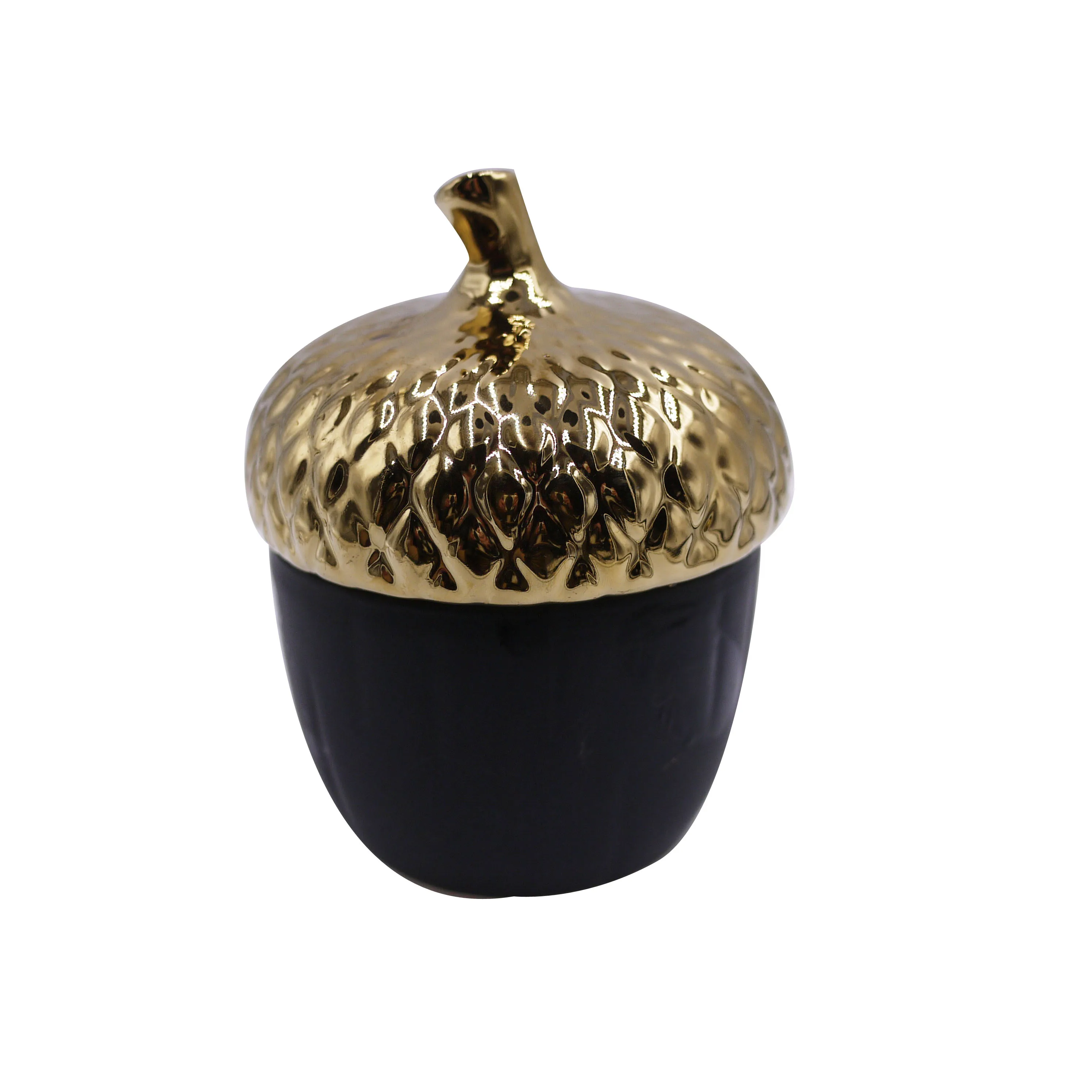 

SaiDeKe 3colors Golden pinecone Ceramic Storage jar Figurines Tea Caddy Sugar pot Magnetic Spice rack for Christmas decor gift