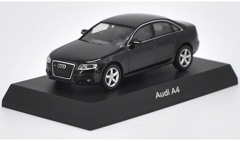 1:64 Diecast Model for Audi A4 Black Sedan Alloy Toy Car Miniature Gifts S4
