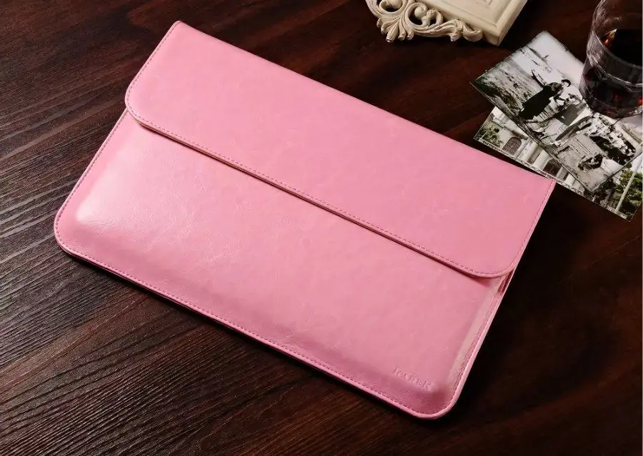 Роскошный чехол из натуральной кожи для Apple Macbook Air 13, чехол для ноутбука, чехол для Mac book 13,3 дюймов, чехол для бизнеса - Цвет: pink