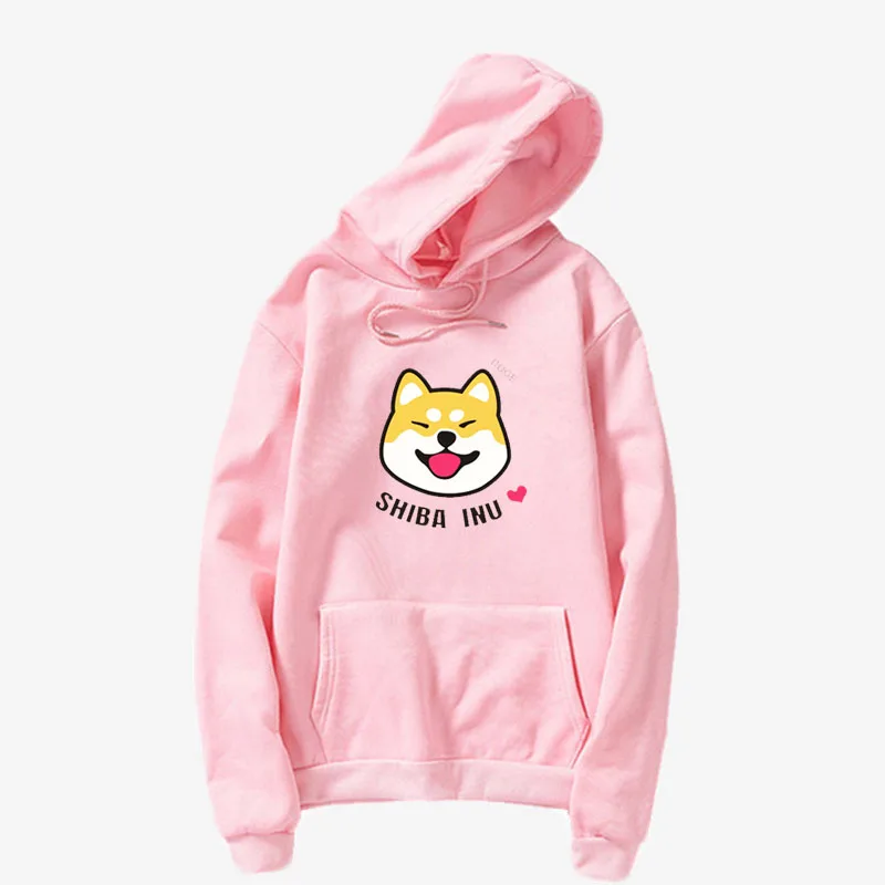 Для женщин Harajuku Kawaii милые shiba Inu Doge свитшот с принтом в Корейском стиле уличная