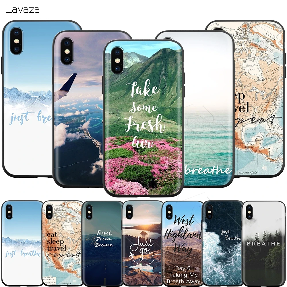 

Lavaza Scenary Travel Breathe On The Way Case for iPhone 11 Pro XS Max XR X 8 7 6 6S Plus 5 5s se