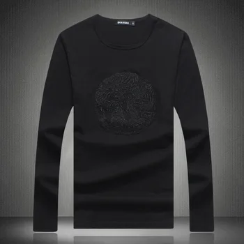 Chinese style embroidery dragon pattern fashion long sleeve t shirt Autumn 2018New quality cotton soft elastic t shirt men M-5XL
Chinese style embroidery dragon pattern fashion long sleeve t shirt Autumn 2018New quality cotton soft elastic t shirt men M-5XL