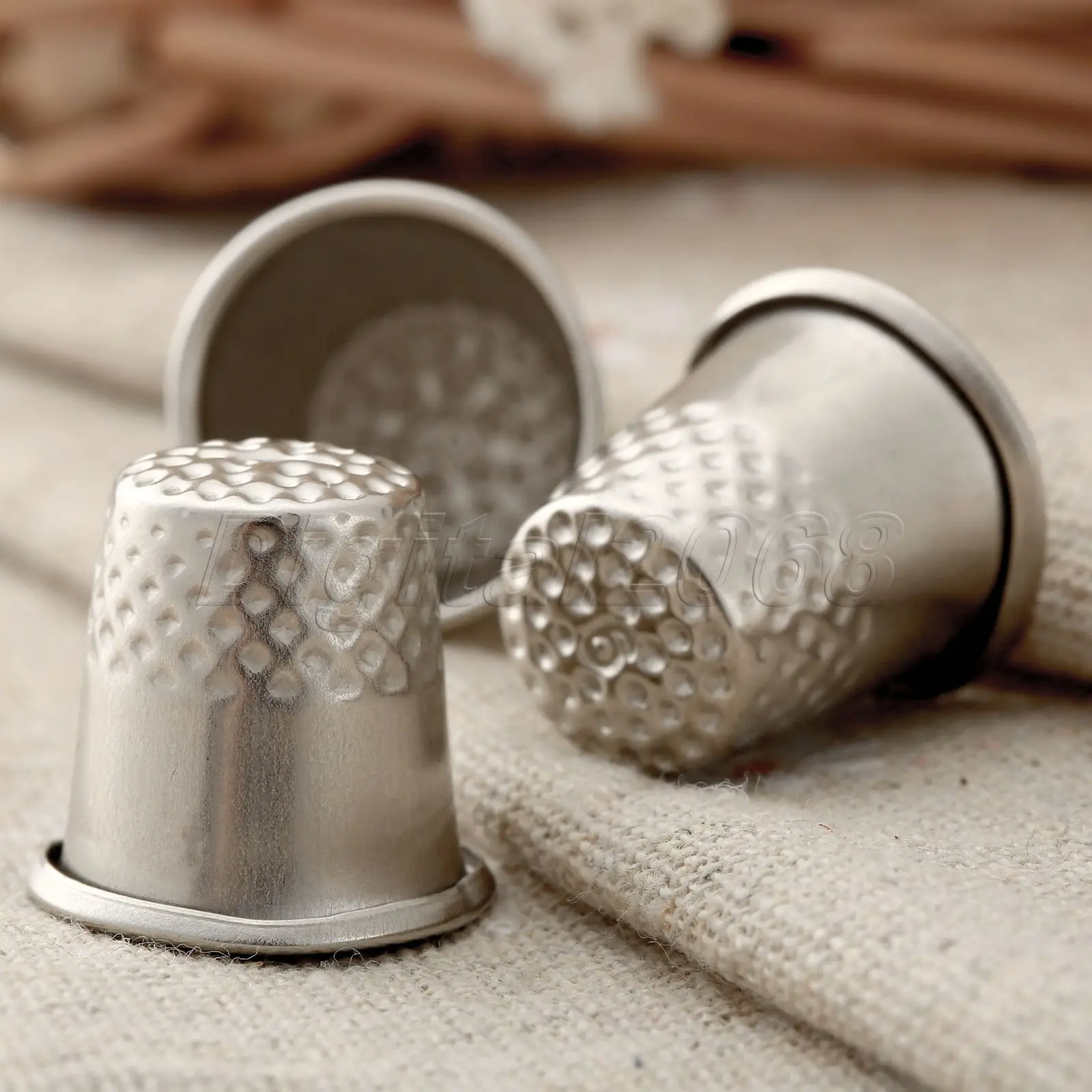 Buy 3X Sewing Machine Grip Silver Thimbles Metal