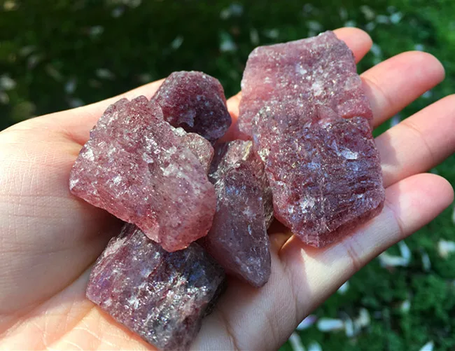 

Drop Shipping natural strawberry crystal.ore raw rock stone specimens wholesale