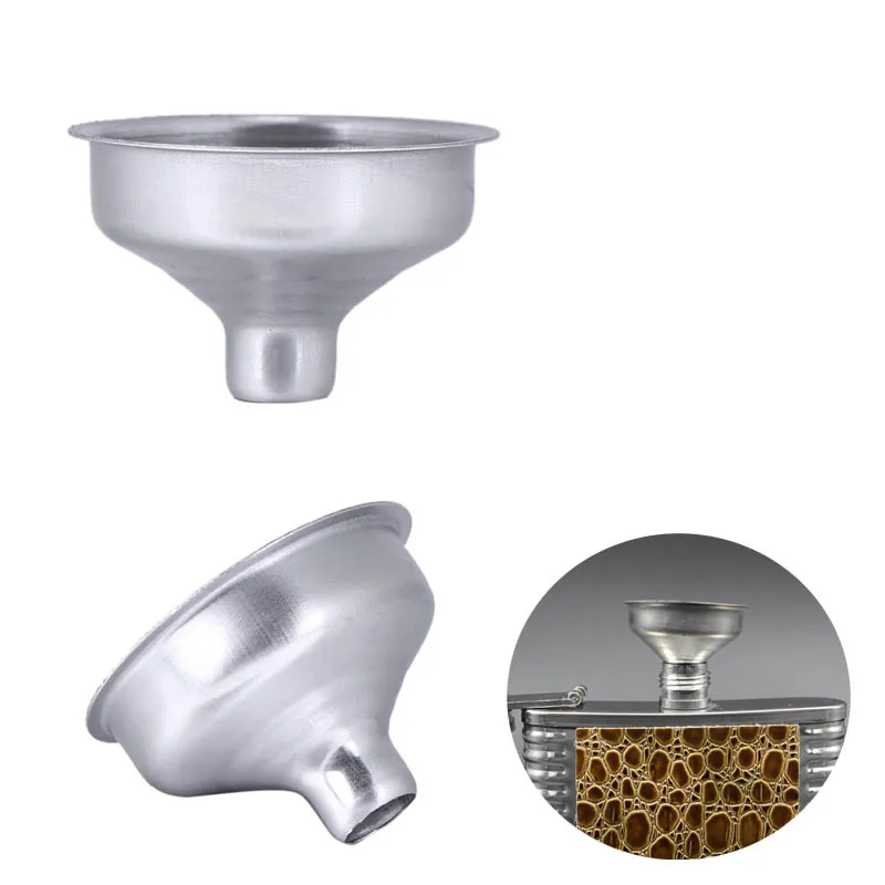 

Outdoor Portable Stainless Steel Funnel Hip Flask Flagon Set Kitchen Tool for Transferring Liquids