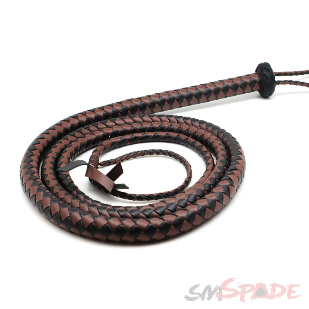 smspade 1.5m long microfiber leather bull whip ,bodnage sex spanking