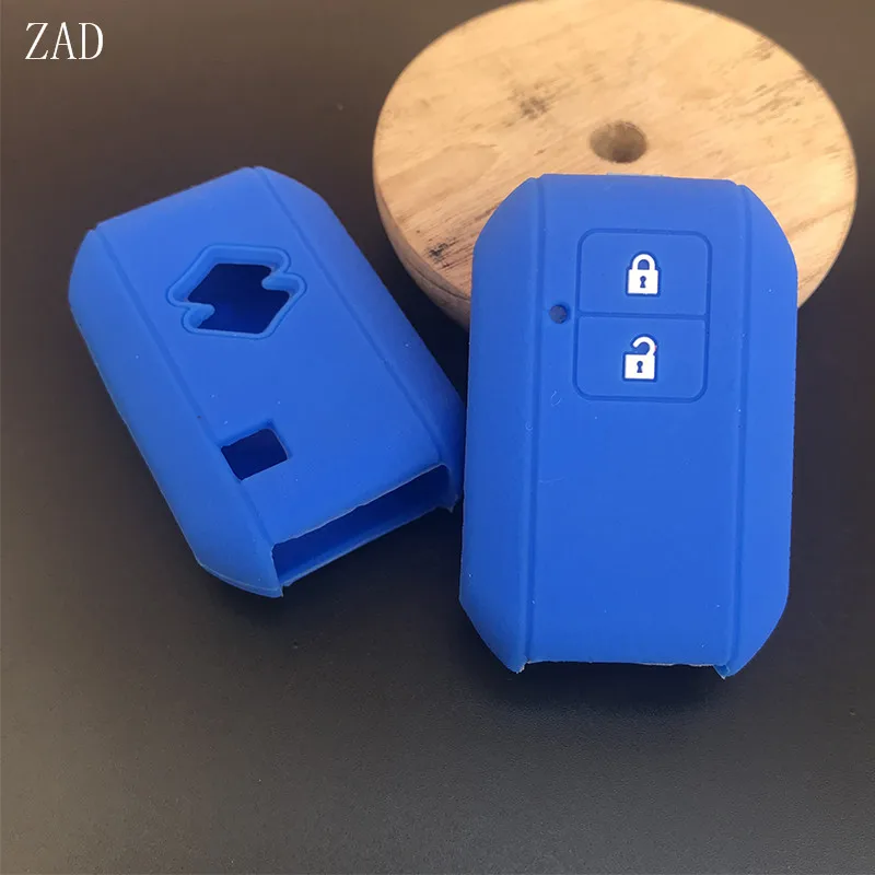 ZAD 3 кнопки дистанционного ключа силиконовый резиновый чехол для ключа автомобиля набор для suzuki swift wagon R японский Монополия Тип 3c - Название цвета: Синий
