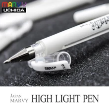 Marvy 920 гелевая ручка с подсветкой в белом цвете, чернила на водной основе, профессиональные гелевые маркеры, ручка 920 для школьных принадлежностей