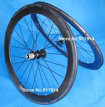 FLX-WS-CW06 полный карбоновый дорожный велосипед 60 мм довод колеса 700C-60 мм обод, спицы, ступицы, тормозные колодки, шампуры