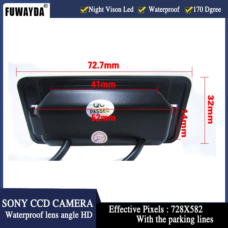 Провод LED ночного видения автомобиля SONY камера заднего вида CCD с ЖК монитором для