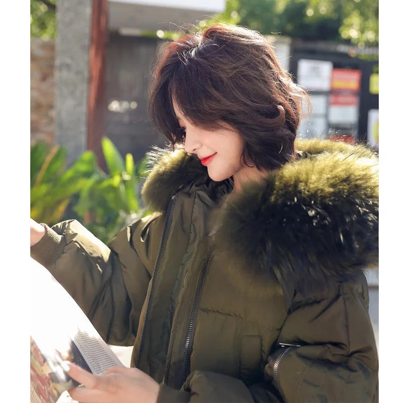 Повседневные свободные женские длинные зимние пальто и куртки меховая шапка со съемной подкладкой парка с карманами на молнии Mujer