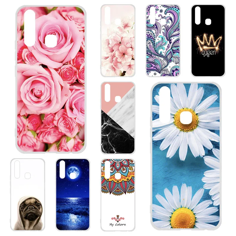 

TPU Cases For Vivo Z5X Case Silicone Floral Painted Bumper For Vivoz5x V1911A V1919A 6.53 inch Phone Cover Soft Back Fundas
